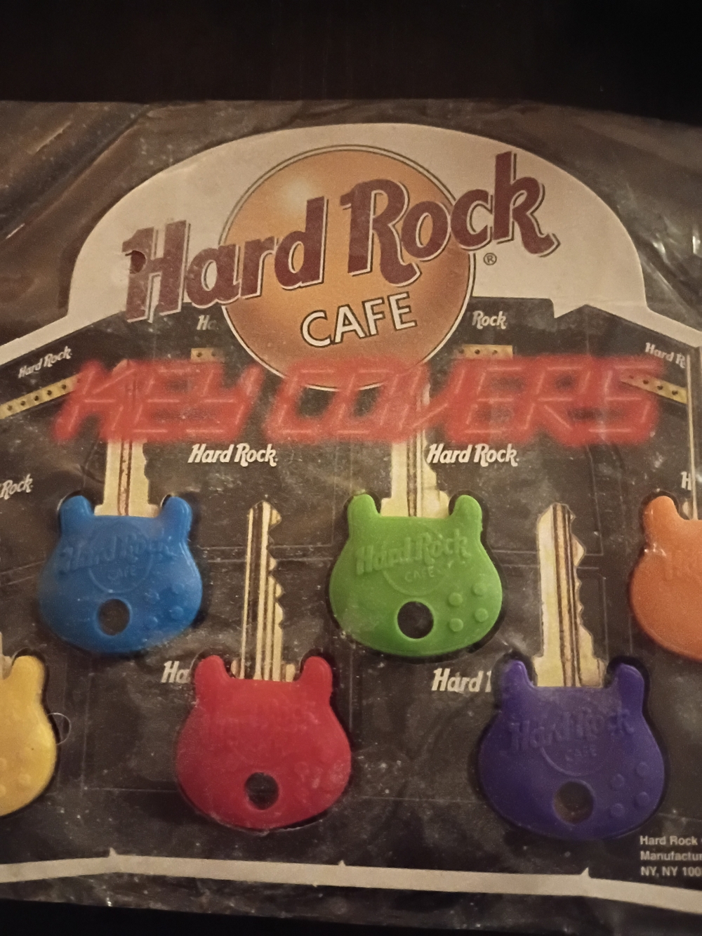 Hard Rock Cafe Multicolor Guitar Key Covers - Set of 6